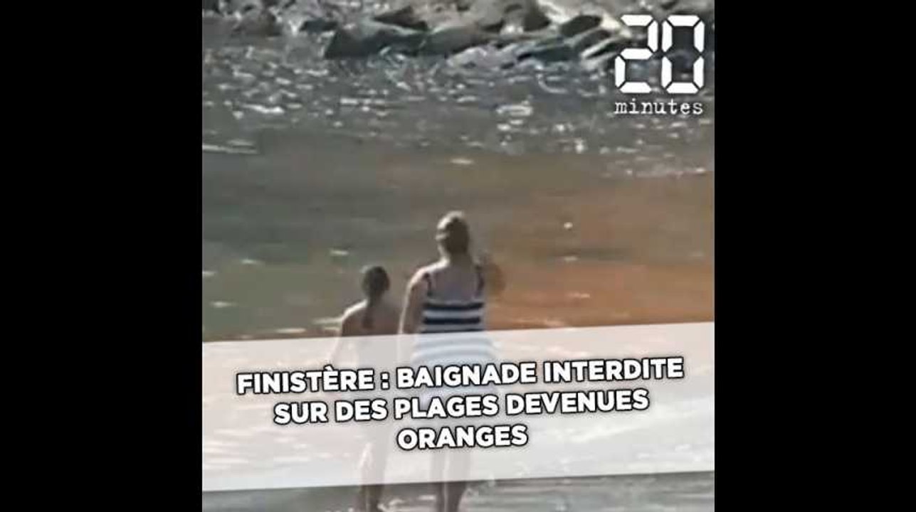 Finistère: baignade interdite sur des plages devenues oranges