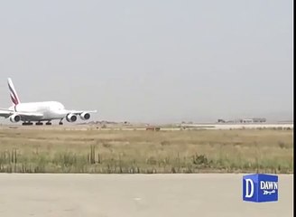 First A380 flight to Pakistan welcomed with pomp and style at Islamabad airport