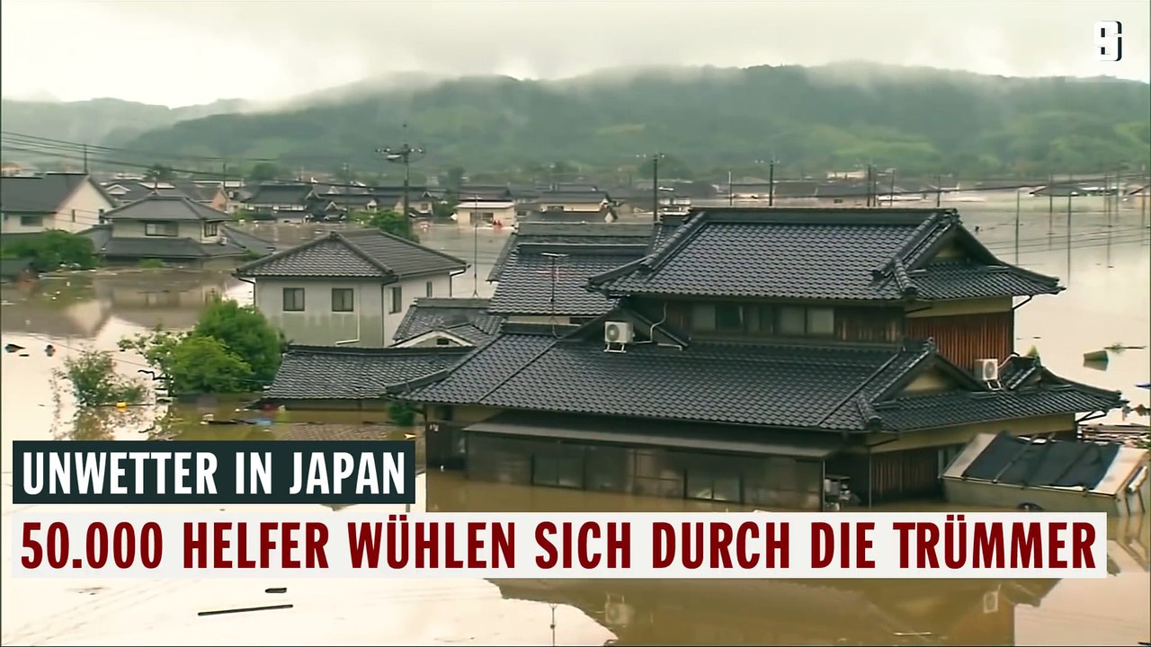 Unwetter in Japan 50 000 Helfer wühlen sich durch die Trümmer