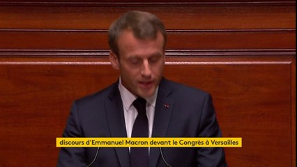 "Je suis parfaitement conscient du décalage entre l’ampleur des réformes engagées et le résultat ressenti. C’est un effort jamais achevé, nécessaire que de reformuler sans cesse", affirme Emmanuel Macron devant le Congrès