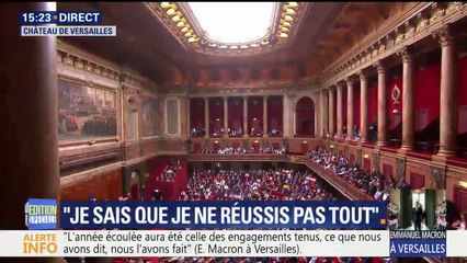 Macron devant le Congrès: "La taxe à 75% n'a pas créé d'emploi ni amélioré la condition de qui que ce soit en France"