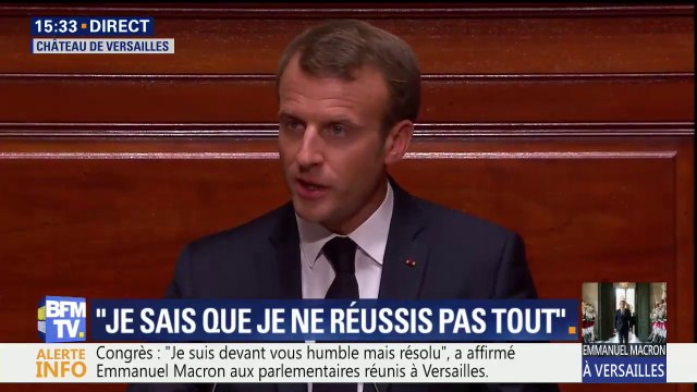 Macron devant le Congrès: Toutes les sociétés qui ont propagé l'idée que la prospérité devait nécessairement se traduire par des inégalités croissantes le paieront au prix fort