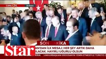 Başkan Erdoğan�dan ilk mesaj