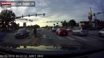 Etats-Unis : Un conducteur percute un cycliste et prend la fuite (Vidéo)