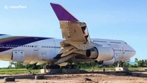 Mystery Boeing 747 parked in muddy field baffles locals