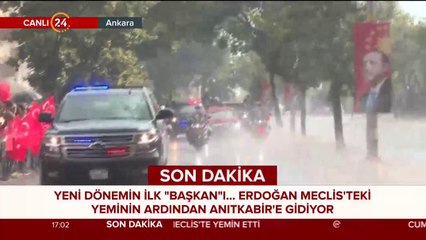 Başkan Erdoğan, yeminin ardından Anıtkabir'e gidiyor