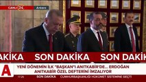 Başkan Erdoğan Anıtkabir özel defterini imzaladı