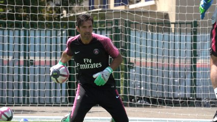 Gigi Buffon's first training session