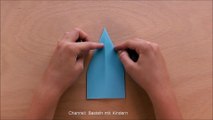 Origami Pfau basteln mit Papier Basteln mit Kindern Vogel falten Origami Tiere