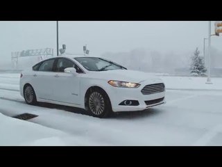 Ford Fusion Autonomous Hybrid Snow Testing Feature | AutoMotoTV
