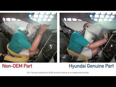 Not gambling - Testing of a Non-OEM airbag vs. Hyundai Genuine airbag | AutoMotoTV