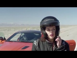 Michelle Rodriguez Drives New 200 MPH Jaguar F-TYPE SVR Post-Drive Interview | AutoMotoTV