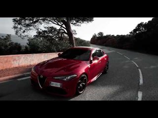 Alfa Romeo Giulia Quadrifoglio Driving on road | AutoMotoTV
