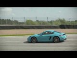 Porsche 718 Cayman S Miami Blue Trackside Driving Video | AutoMotoTV