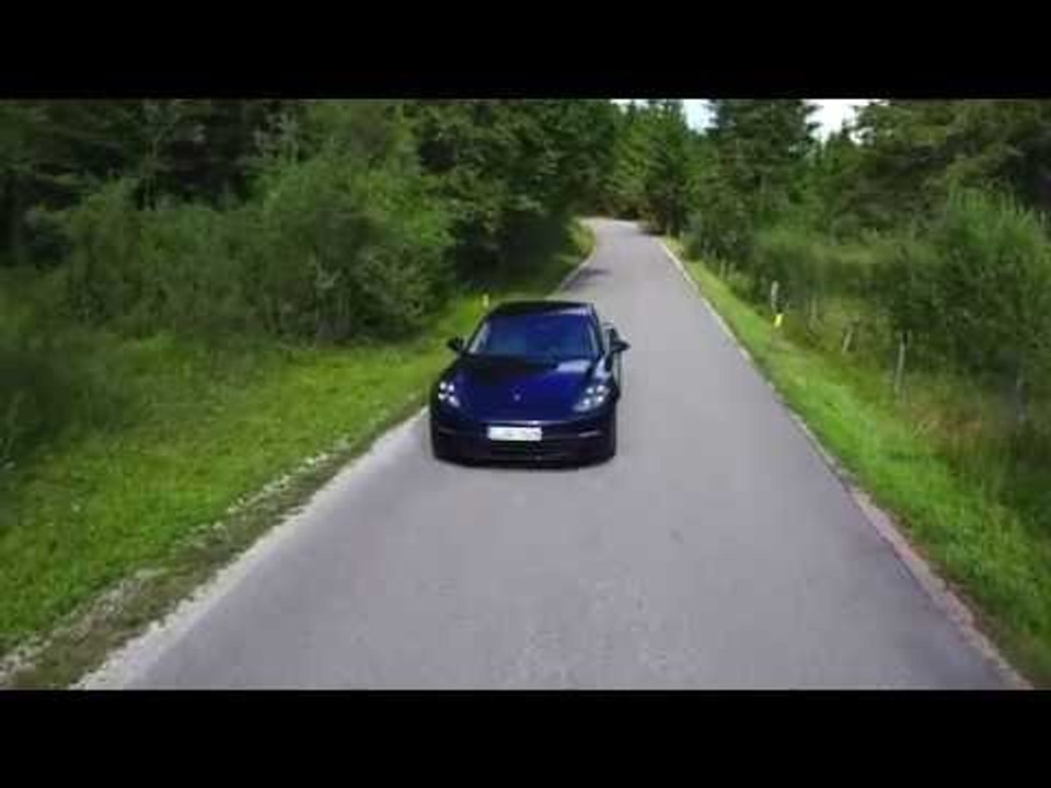 Porsche Panamera 4S Diesel Driving Video in Night Blue Metallic Trailer | AutoMotoTV
