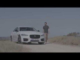 Nicholas Hoult drives Jaguar XF AWD | AutoMotoTV