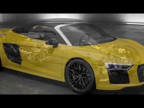 Audi R8 Spyder V10 Animation Drivetrain | AutoMotoTV