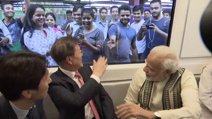 지하철타고 삼성 공장 간 양국 정상..."한-인도 협력의 상징" / YTN