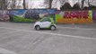 smart fortwo electric drive white electric green Driving in the City Trailer | AutoMotoTV