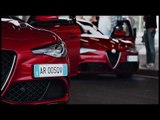 Alfa Romeo Giulia and the Ferrari Team's three champion drivers 