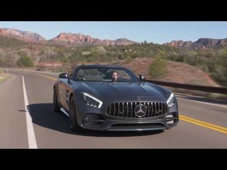 Mercedes-AMG GT C Roadster in Selenite grey Driving Video | AutoMotoTV