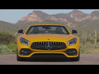 Download Video: Mercedes-AMG GT C Roadster AMG Exterior Design in Solarbeam | AutoMotoTV