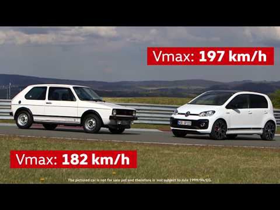 The new Volkswagen up! GTI concept car meets the Golf I GTI Trailer | AutoMotoTV