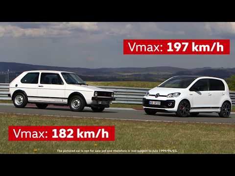 The new Volkswagen up! GTI concept car meets the Golf I GTI Trailer | AutoMotoTV