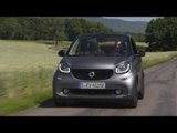 smart fortwo cabrio electric drive titania grey Driving in the country | AutoMotoTV