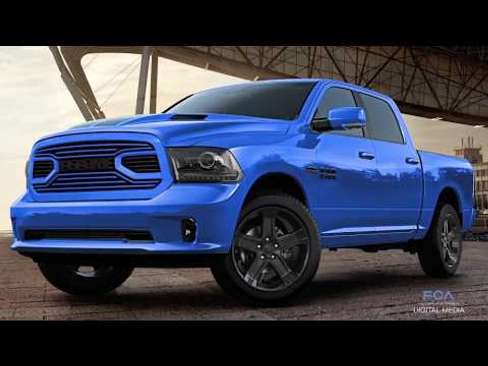 2018 Ram 1500 Hydro Blue Sport pickup truck