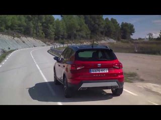 Seat Arona Driving in the country in Desire Red