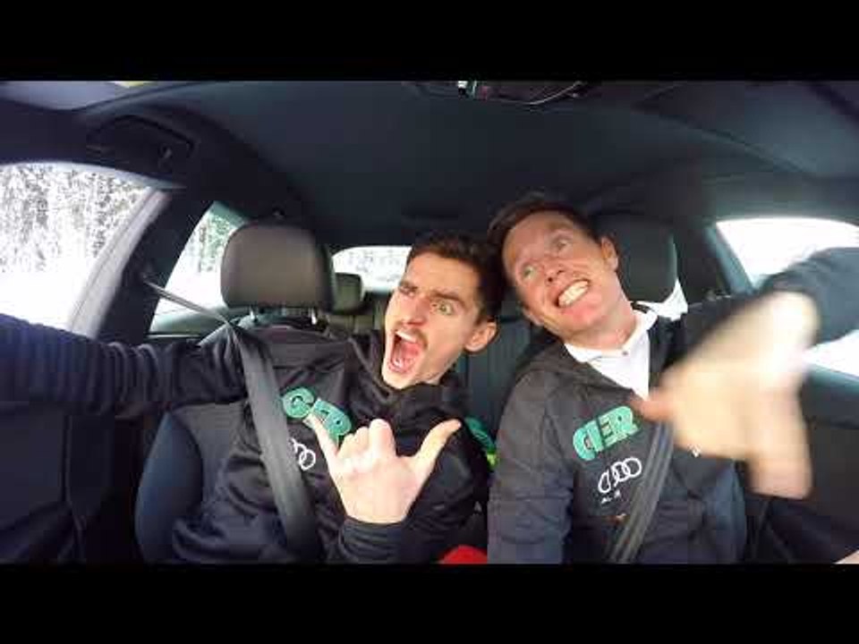 Ski athletes at Audi driving experience