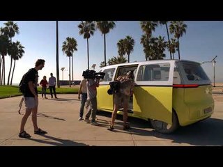 Volkswagen Showcar I.D. BUZZ Driving at Venice Beach