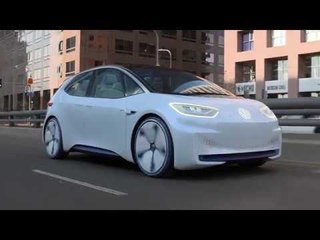 Volkswagen Showcar I.D. Driving in Los Angeles Downtown