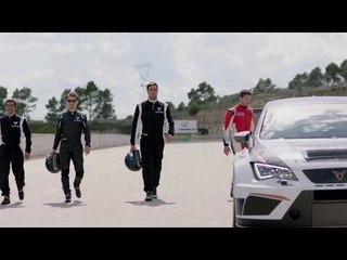 Andrea Dovizioso and Jorge Lorenzo, at the wheel of the CUPRA TCR