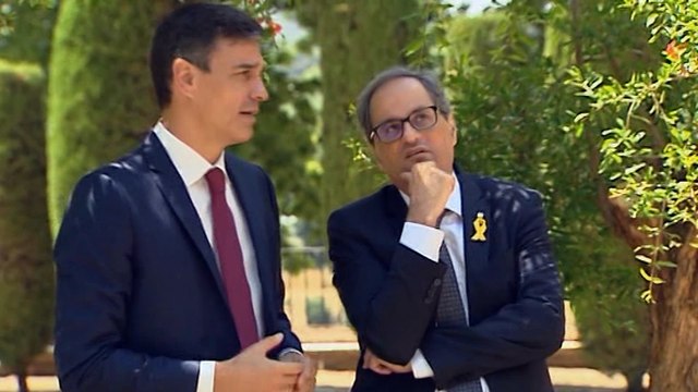 Sánchez y Torra discrepan sobre la autodeterminación