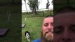 Dog Follows Owner's Commands