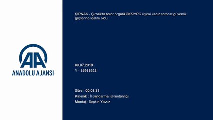 Şırnak'ta kadın terörist teslim oldu