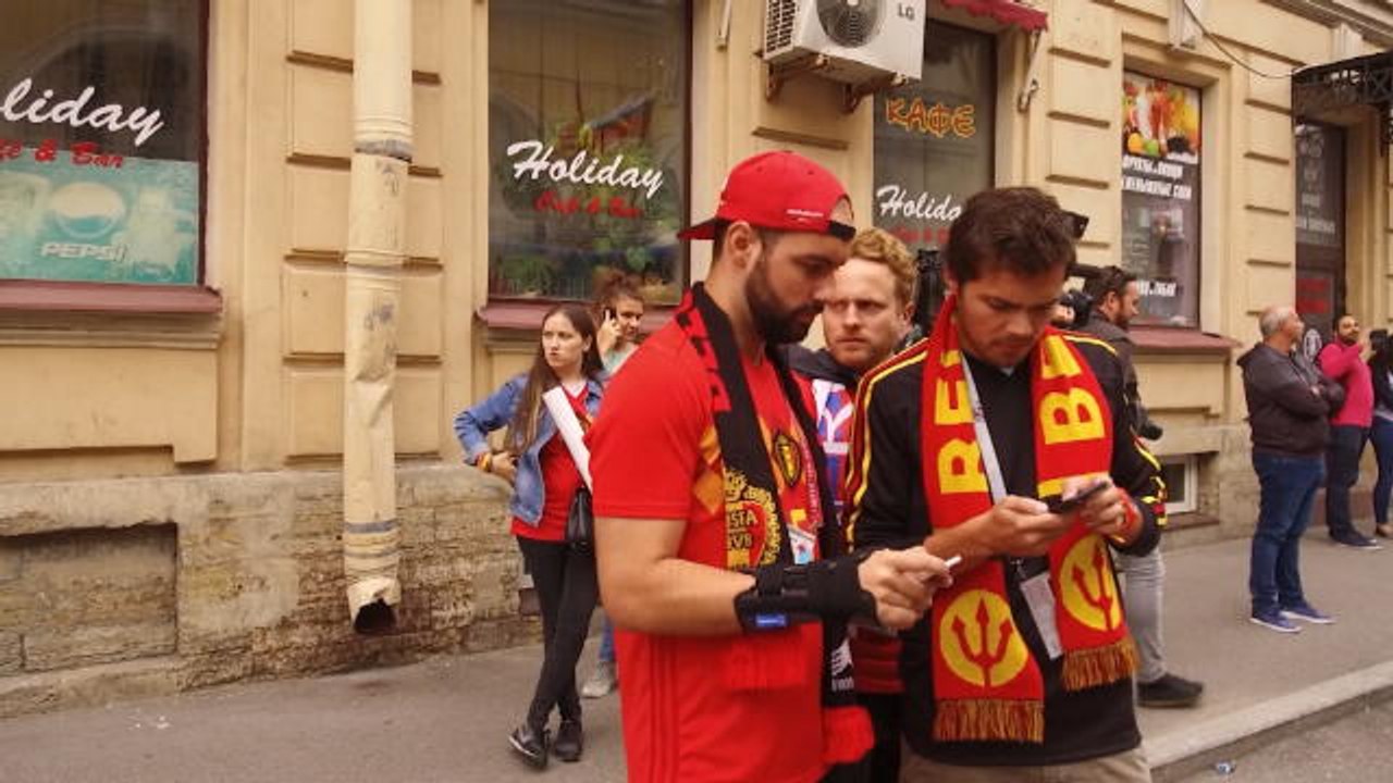 Le coin des supporters - Un petit comité d'accueil pour les Diables Rouges