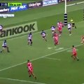 The Raging Ba Bull -  ariqsims scoring a try in  rl_dragons 18-16 win against the Bulldogs Fox League