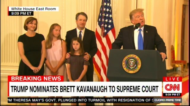BREAKING NEWS: Trump nominates Brett Kavanaugh to Supreme Court. #DonaldTrump #Breaking #CNN #FoxNews #ABC #NBC
