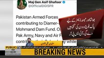 Pakistan Army contributing to Diamer-Bhasha & Mohmand Dam Fund  DG ISPR