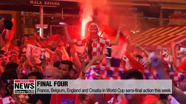 Four nations, one dream. It's finally time for the 2018 World Cup semi-finals... and it's an all-European affair in Russia. First up on Tuesday... .... is France versus Belgium. The winner of that will play either England or Croatia in Sunday's final. Ou