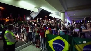 Warm welcome to Team Brazil from their homeland