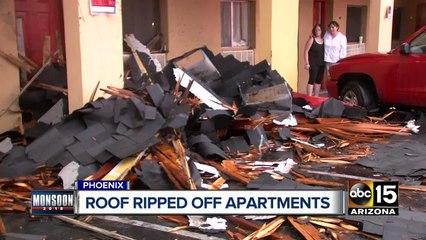 Storm damage leaves 20 without home at Phoenix apartment