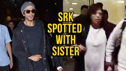 Shah Rukh Khan Spotted With Sister At Mumbai Airport | Europe Vacation
