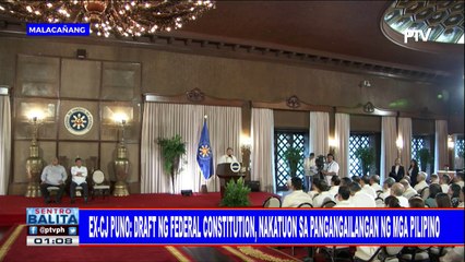 Ex-CJ Puno: Draft ng federal constitution, nakatuon sa pangangailangan ng mga Pilipino