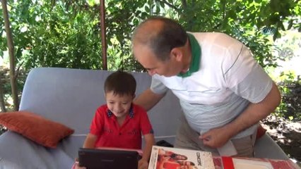 Kalp ve Akciğer Hastası Küçük Batın'ın Tablet Sevinci