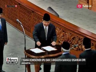 Rapat Paripurna DPR Tetapkan 7 Komisioner KPU dan 5 Anggota Bawaslu - iNews Malam 06/04