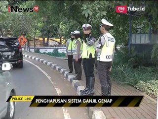 Petugas Bebaskan Kendaraan Masuk Jalur Semanggi Tanpa Ganjil Genap - Police Line 10/04